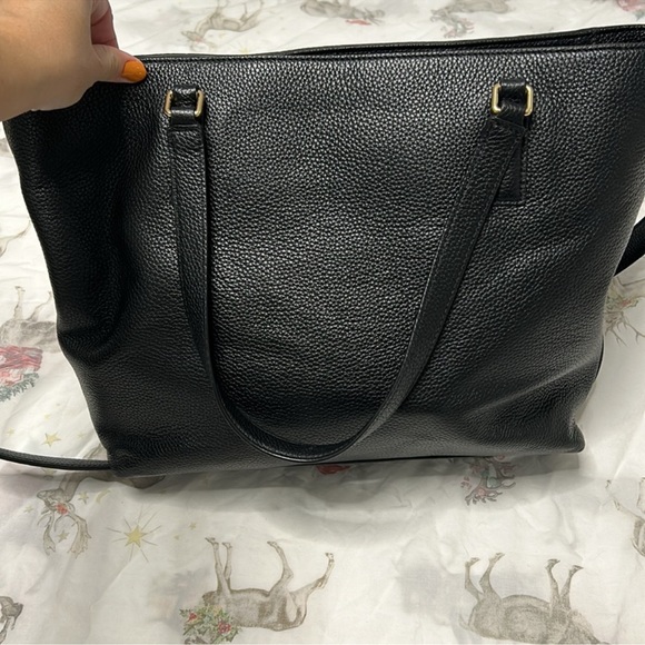 Tory Burch Black Leather Tote Bag - Picture 3 of 4